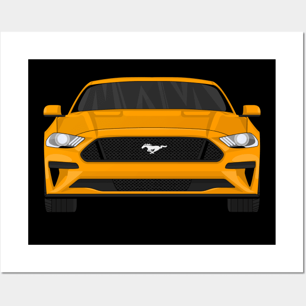 MUSTANG ORANGE Wall Art by VENZ0LIC